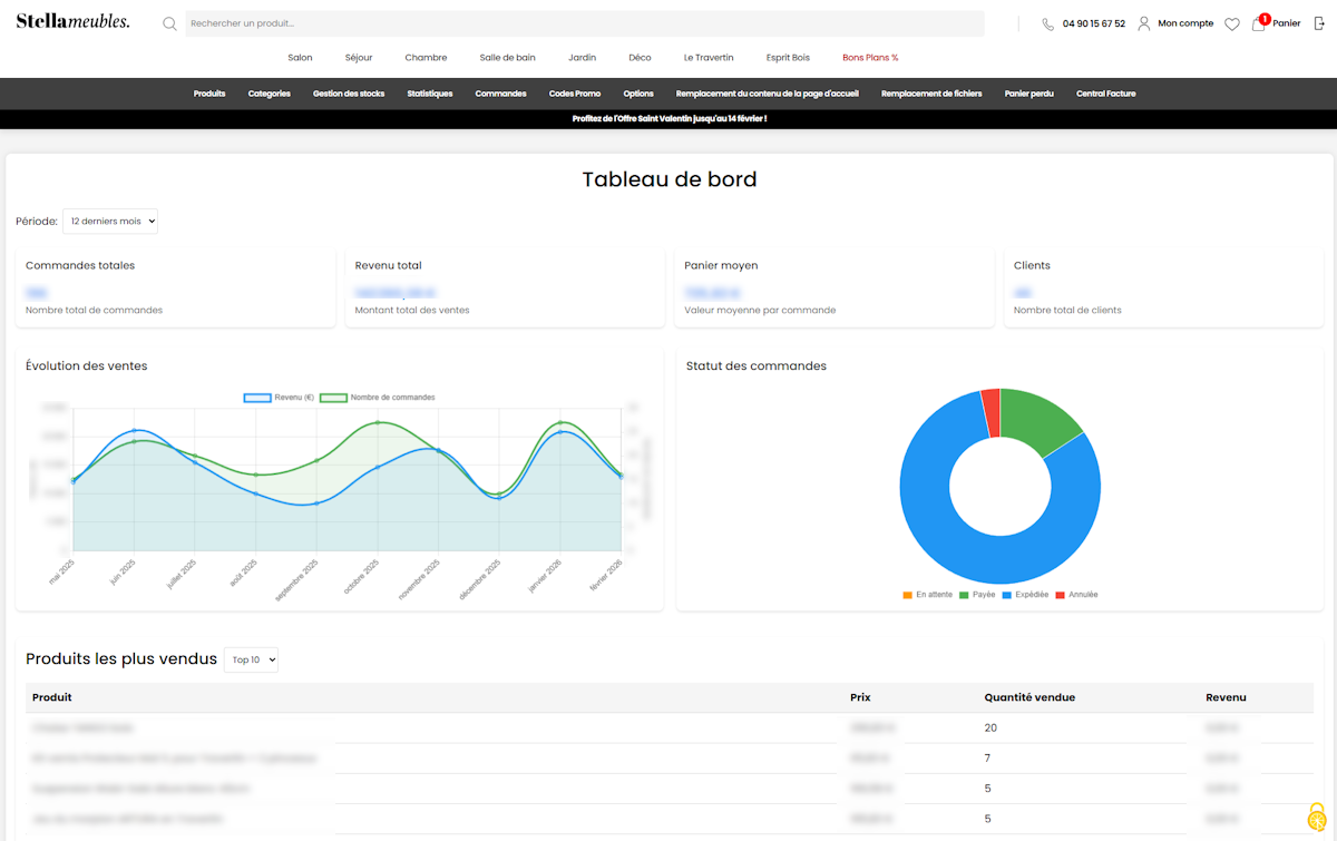 Interface STELLAMEUBLES